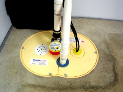Sump Pump install by S&R Plumbing - TripleSafe Sump Pump System